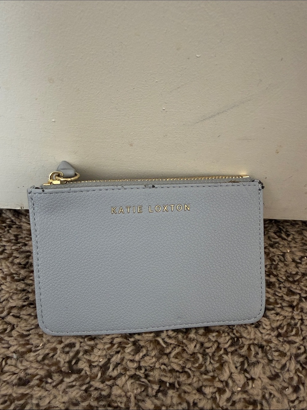 Katie Loxton Light Gray Zip Card Holder Wallet